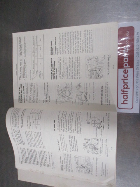 Nissan 1200/120Y/180B/240K/260C/260Z Genuine Emission Control Systems Passenger Models For Australia Used Book