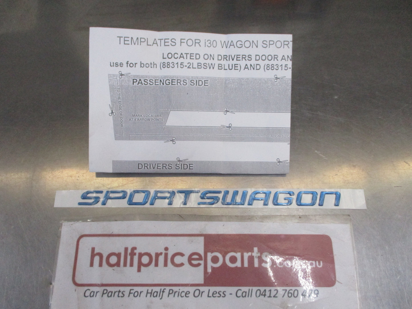 Hyundai i30 Genuine BLUE Sportswagon Front Door Decal New Part