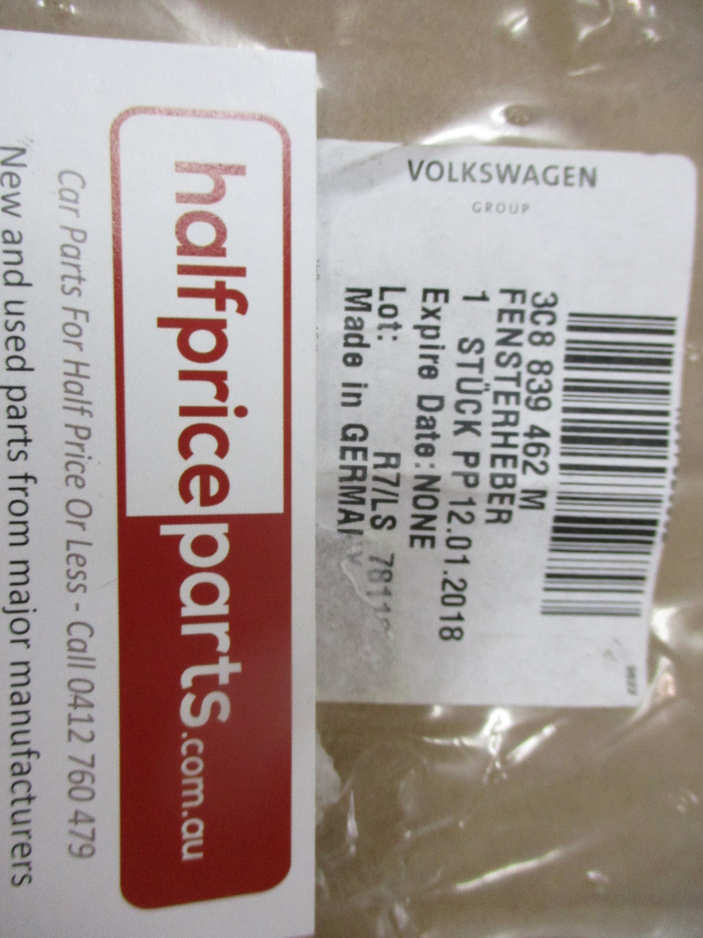 VW Passat CC Coupe Genuine Right Hand Rear Door Power Window Regulator (No Motor) New Part