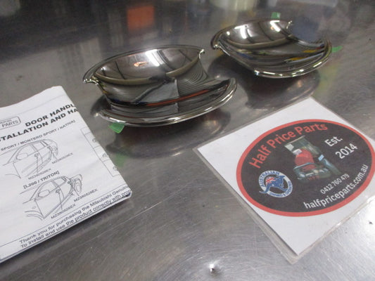 Mitsubishi Triton MN Genuine Chrome Protector Door Handles Pair New Part