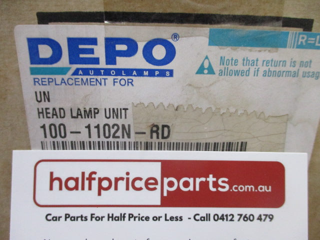 DEPO Universal Head Light Left Or Right 200mm x 140mm New Part