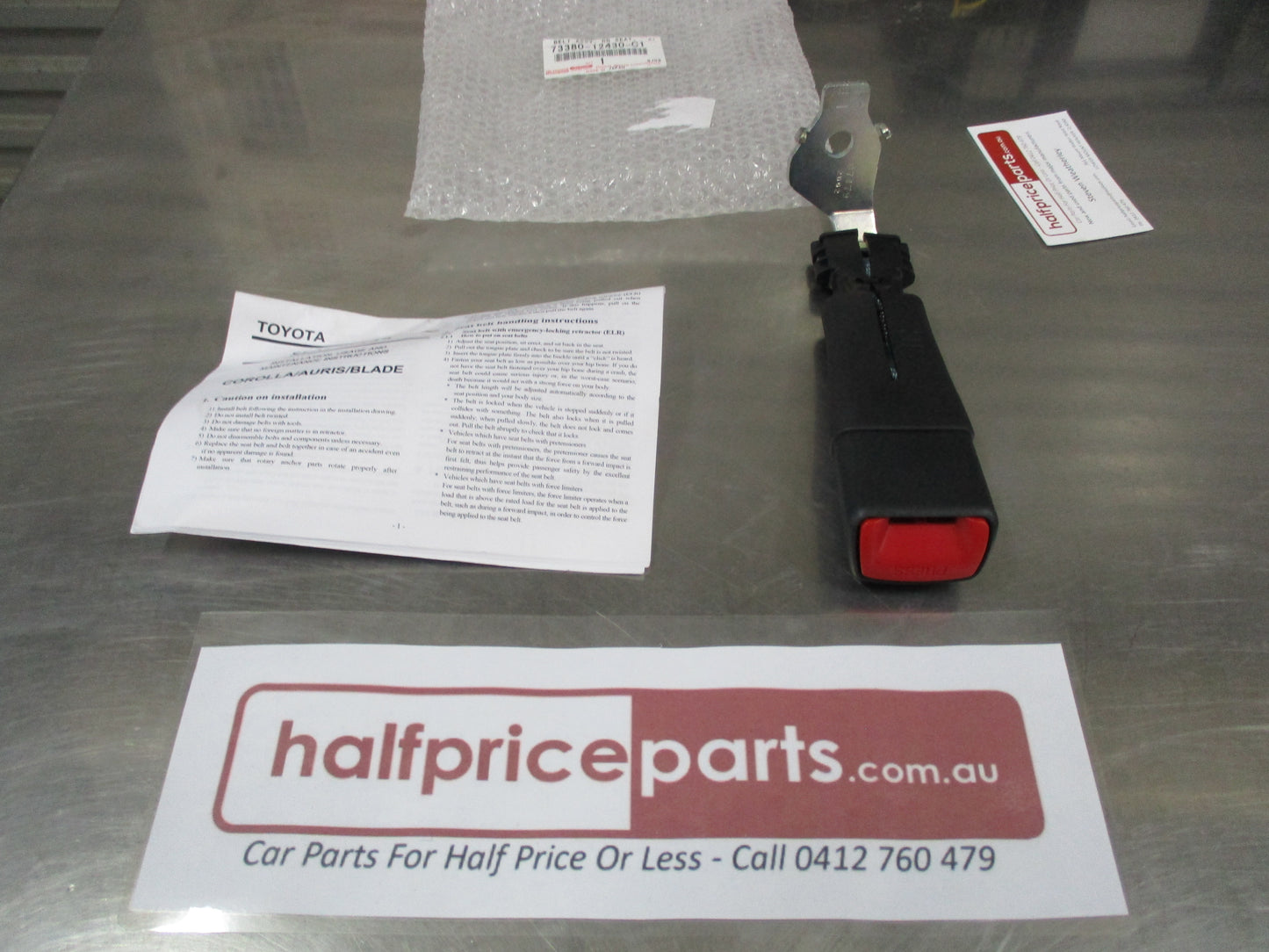Toyota Corolla Genuine Rear Right Seat Belt Buckle New Part