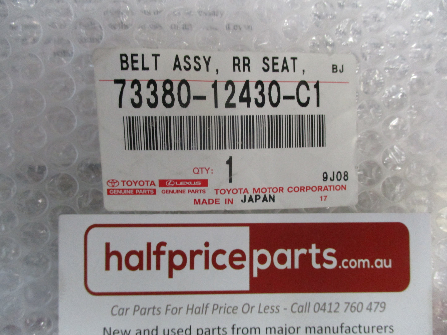 Toyota Corolla Genuine Rear Right Seat Belt Buckle New Part
