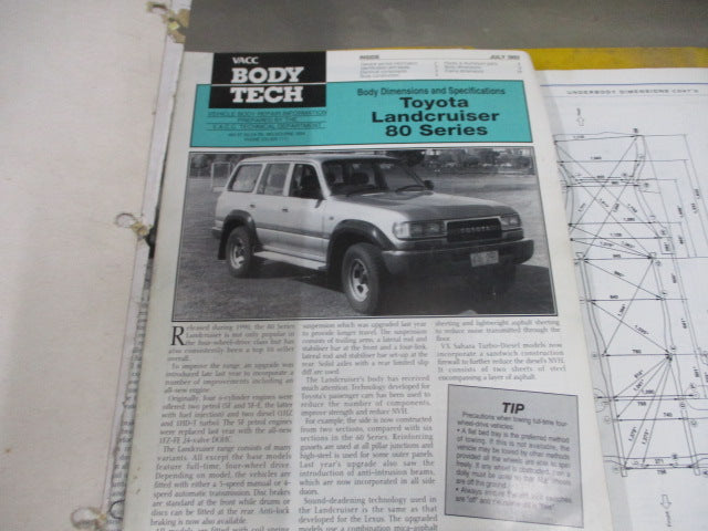 Body Tech Books Suit Holden/Ford/Toyota/Mazda/Honda/Nissan/Mitsubishi Used Book