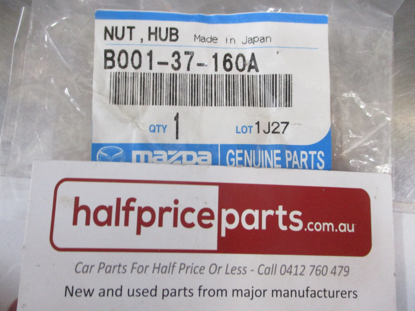 Mazda 323/626/B2000/B2200/B2600/MX-6 Genuine Single Wheel Lug Nut (Black) New Part