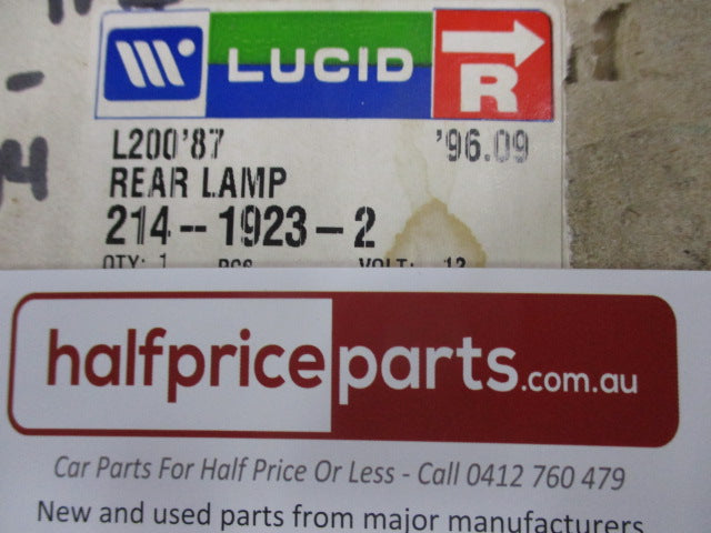 Lucid Right Hand Rear Tub Tail Light Suits Mitsubishi MJ Triton New Part