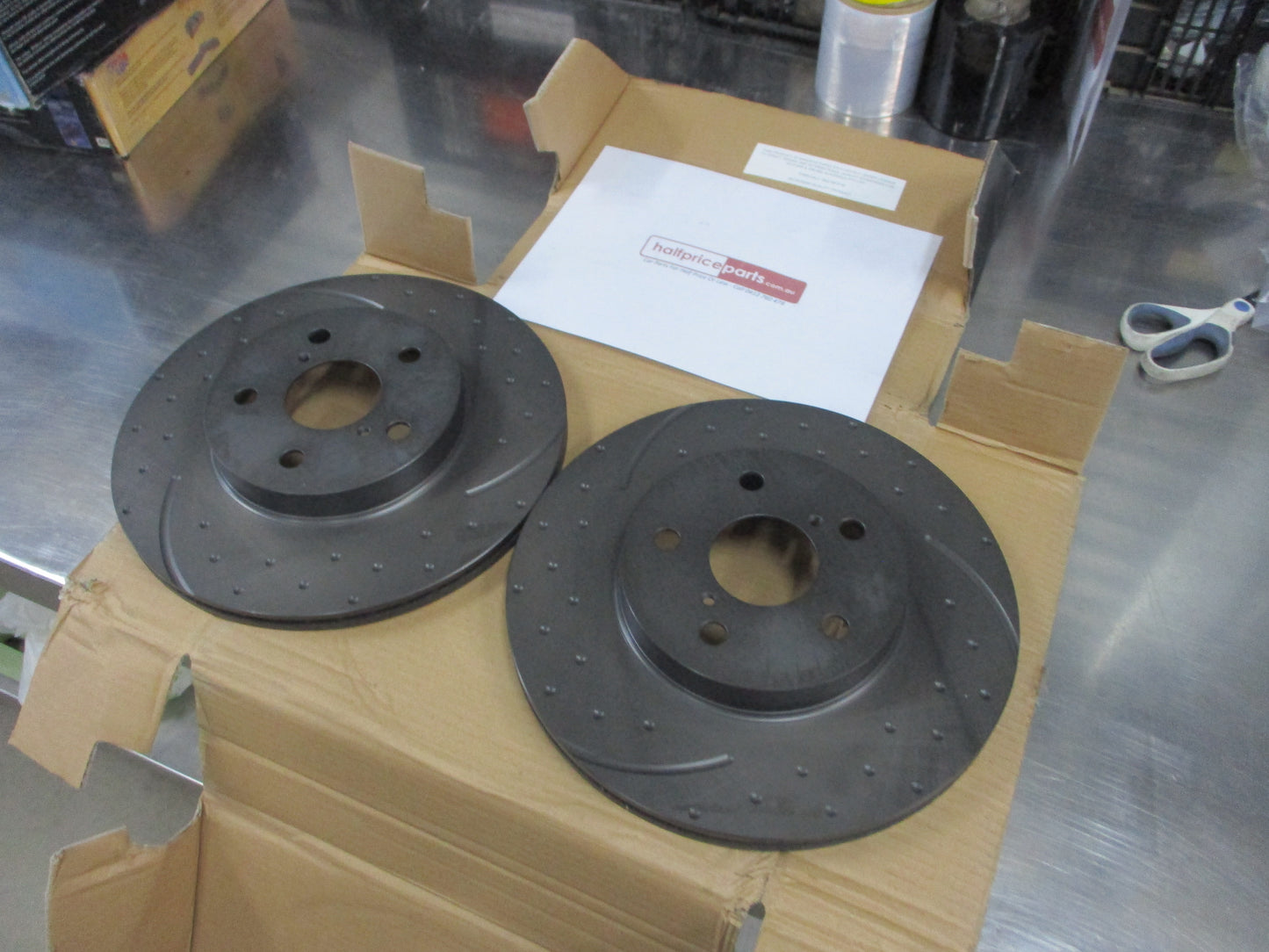 RDA Front Disc Brake Rotors (Pair) Slott/Dimp Suit Toyota Rav4 New Part