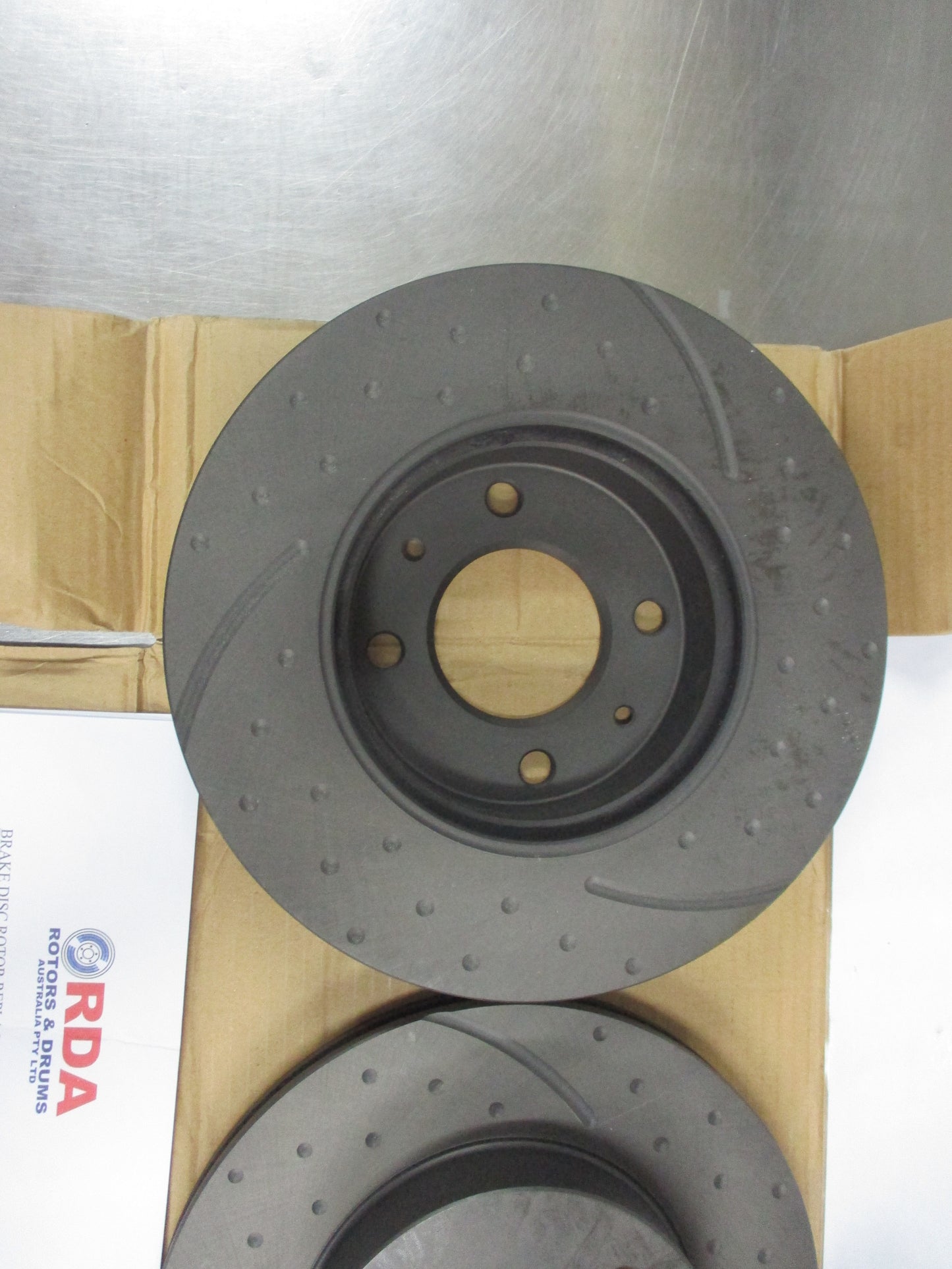 RDA Front Disc Rotors (Pair) Slotted/Dim Suits Hyundai Accent New Part