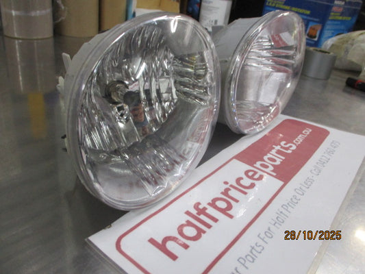 Fog Light Pair Large 12 Volt Left And Right Used Part VGC