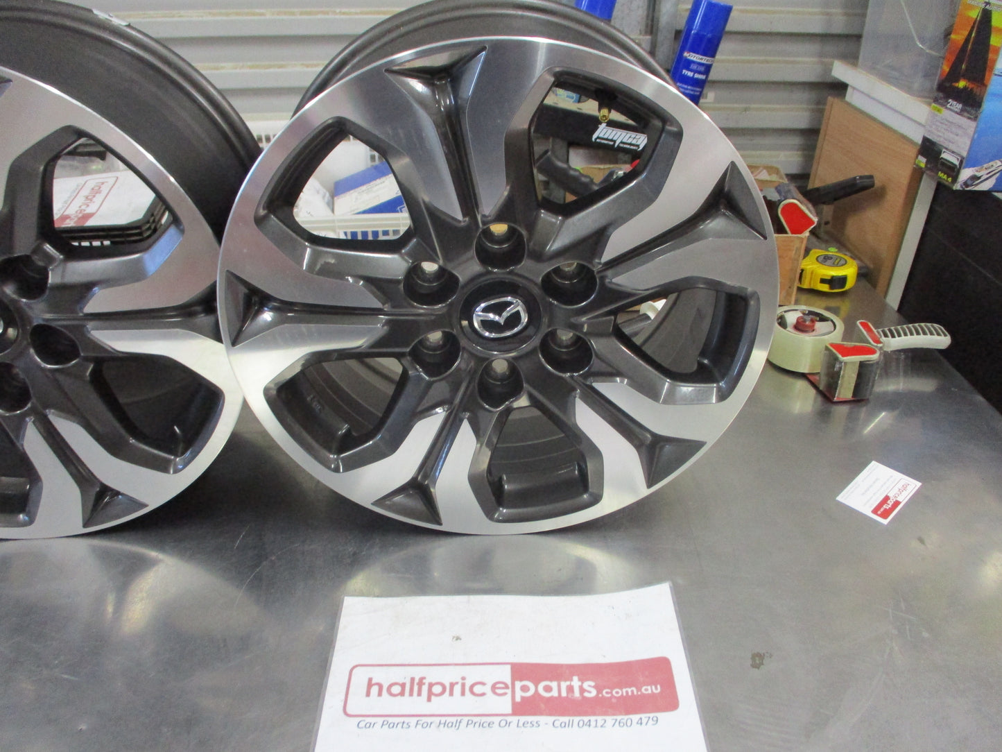 Mazda BT-50 XTR/UR Genuine Alloy Wheels Set of 4 With Centre Caps 17x8J Used Part VGC