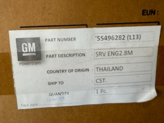 Holden RG Colorado 2.8Ltr Turbo Diesel Genuine Long Blocks New Part