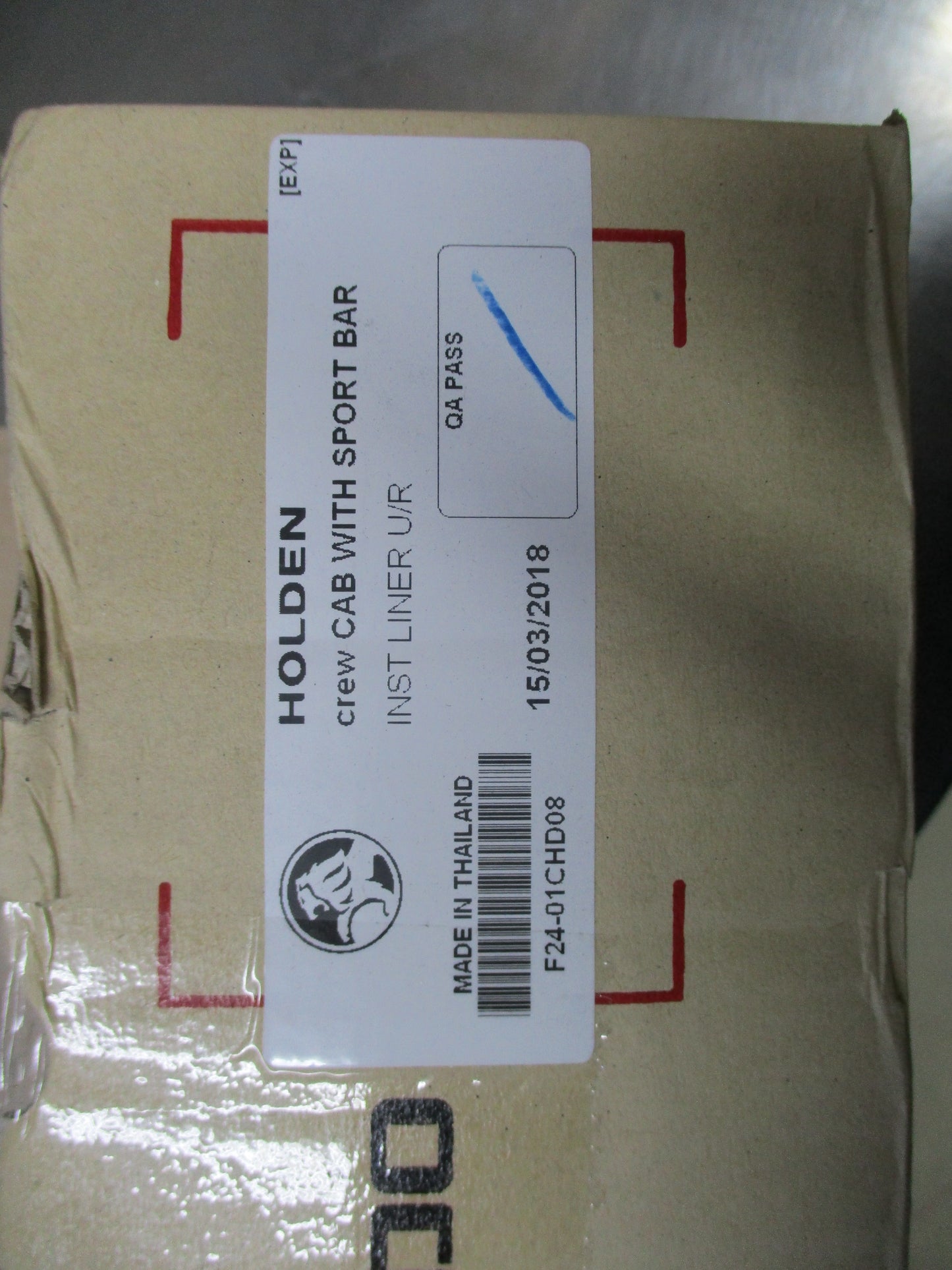 Holden Colorado Z71 Genuine Tailgate Liner Fitting Kit New Part