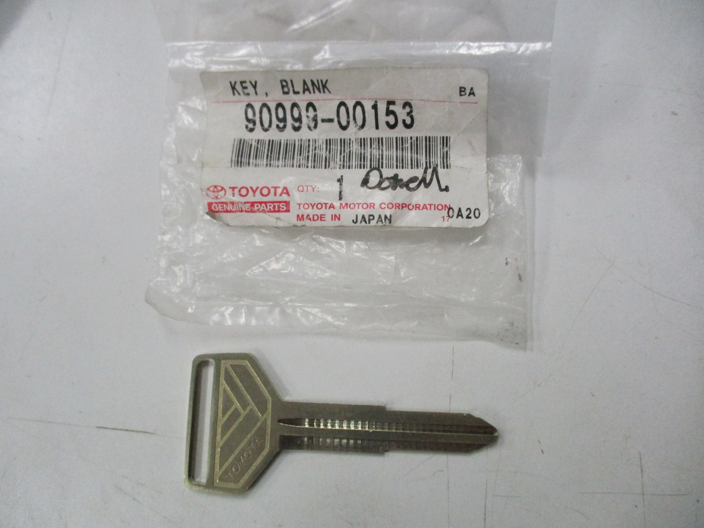 Toyota Genuine Key Blank New