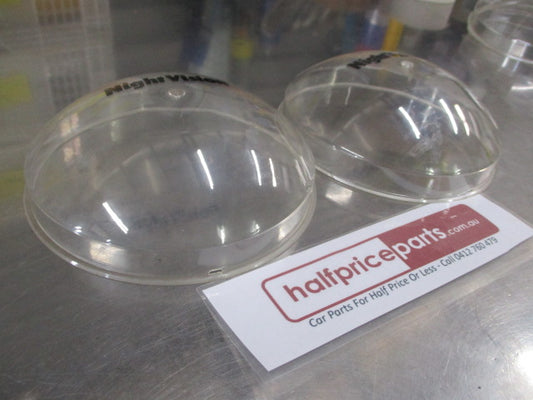 Night Vision Genuine 5 3/4'' Round Clear Fog Light Protectors Suits Ford Falcon BA/BF (Sold As Pair ONLY) New Part