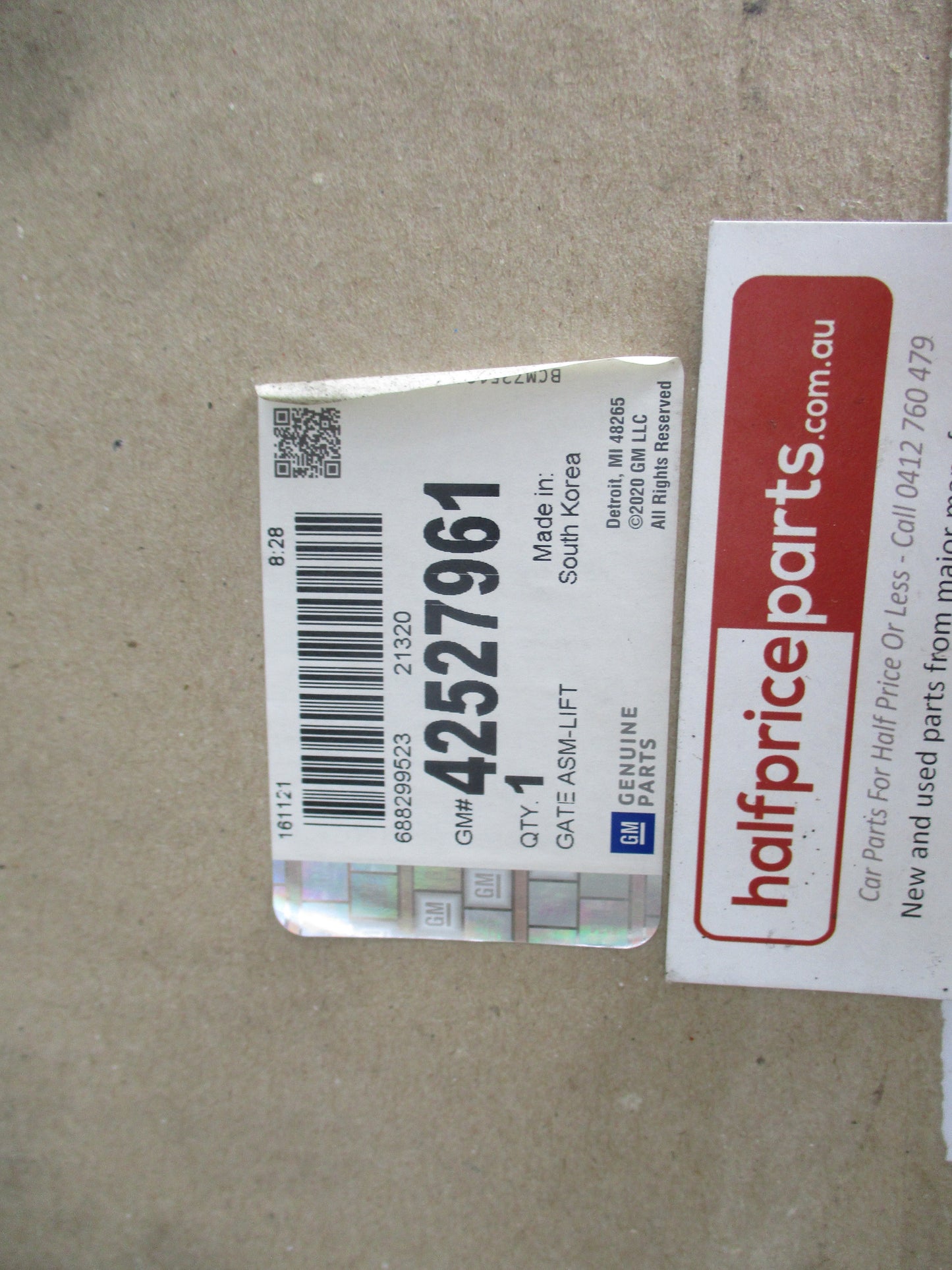 Holden CG7 Captiva Genuine Rear Tail Gate Panel Shell (Unpainted) New Part