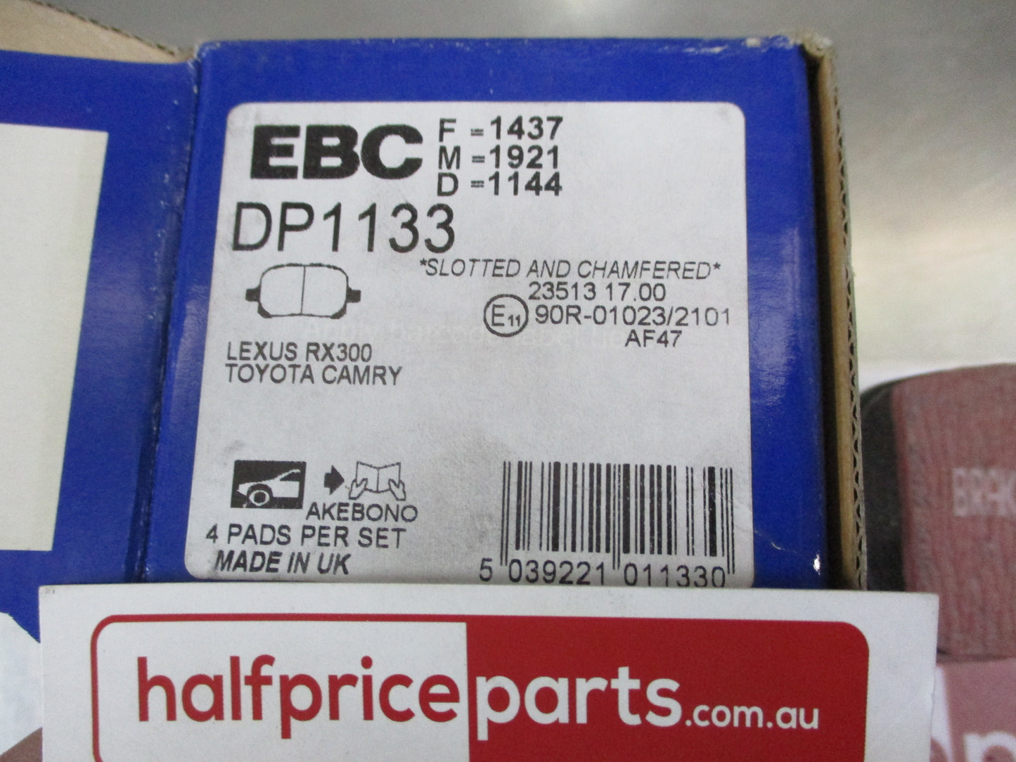 EBC Front Brake Pad Set Suits Toyota Camry/Lexus RX300 New Part