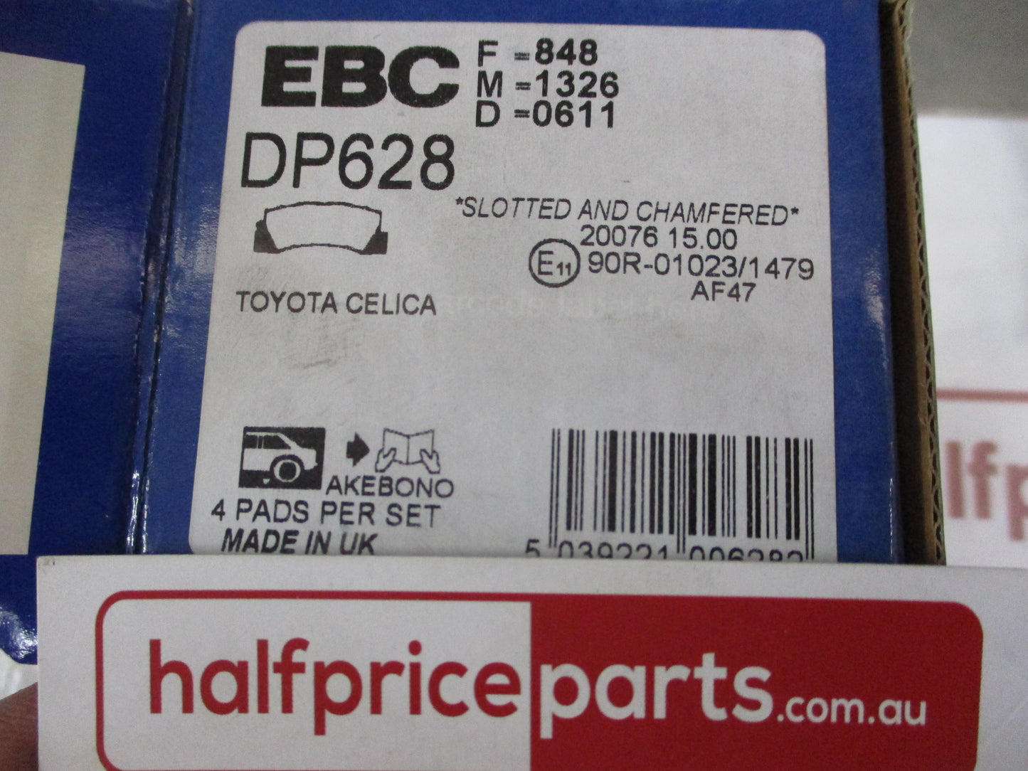 EBC Rear Disc Brake Pad Set Suits Toyota Celica/Camry/Apollo New Part