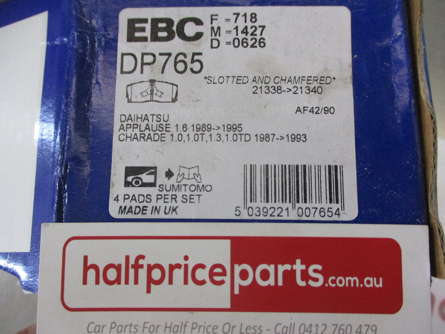 EBC Front Brake Pad Set Suits Daihatsu Applause/Charade New Part