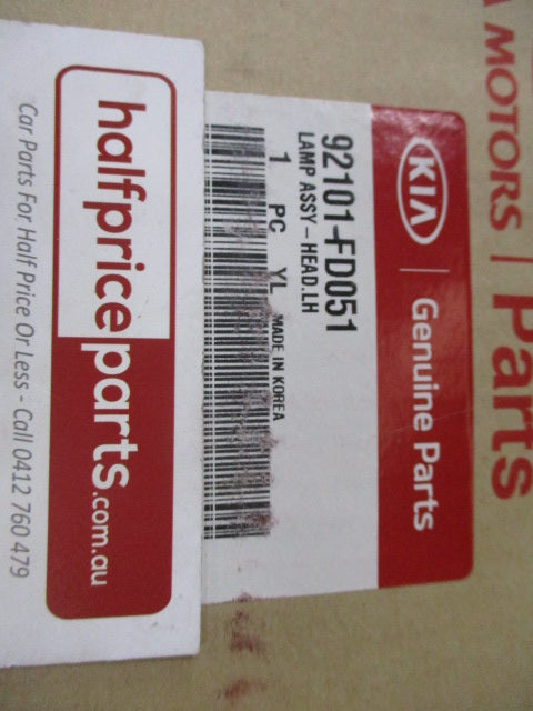 KIa Rio Genuine Left Hand Front (Passenger) Headlight New Part