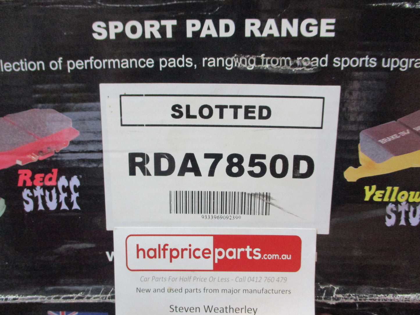 RDA Rear Brake Rotors (Pair) Slotted-Dimpled Suits Honda CRV/Odyssey New Part