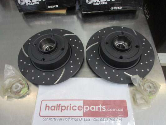 RDA Rear Disc Rotors (Pair) Slotted-Dimpled Suits Renault Megane New Part