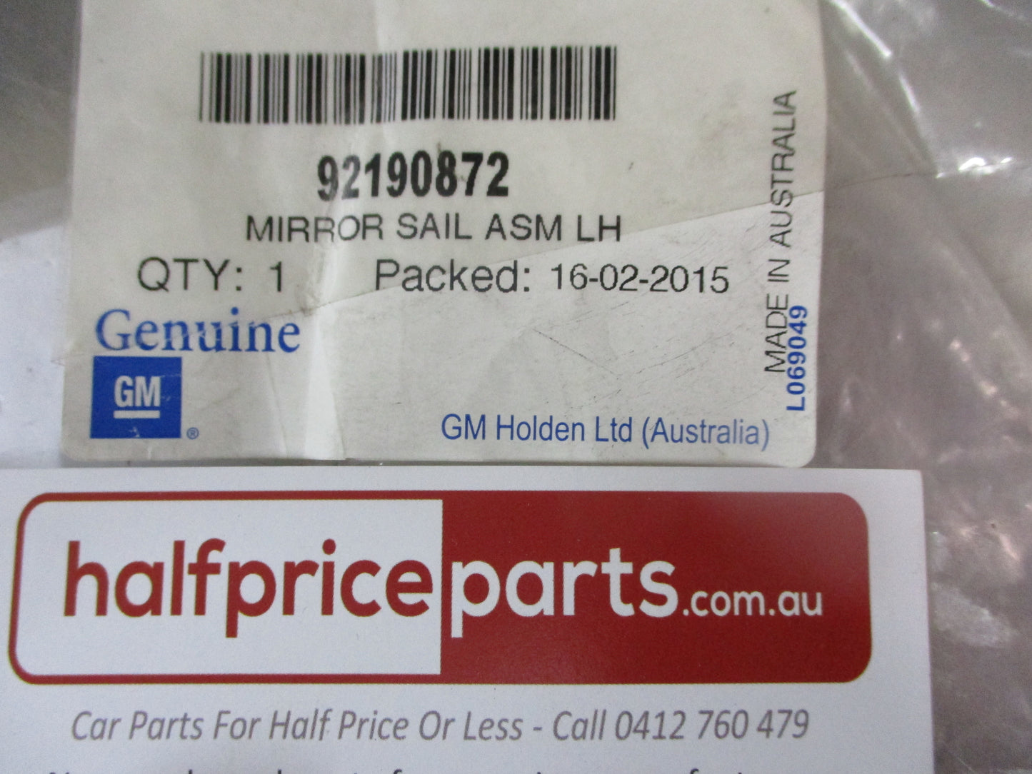 Holden Caprice Genuine Left Hand Inner Mirror Trim New Part