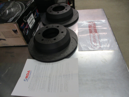 RDA Rear Disc Brake Rotors (Pair) Slotted-Dimpled Suits Great Wall X240 New Part