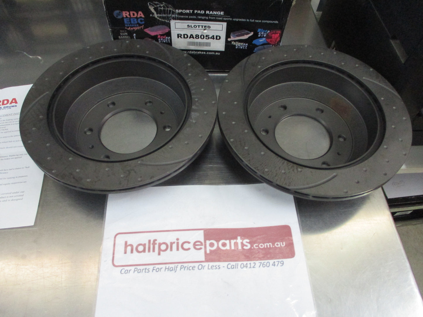 RDA Rear Disc Brake Rotors (Pair) Slotted-Dimpled Suits Great Wall X240 New Part