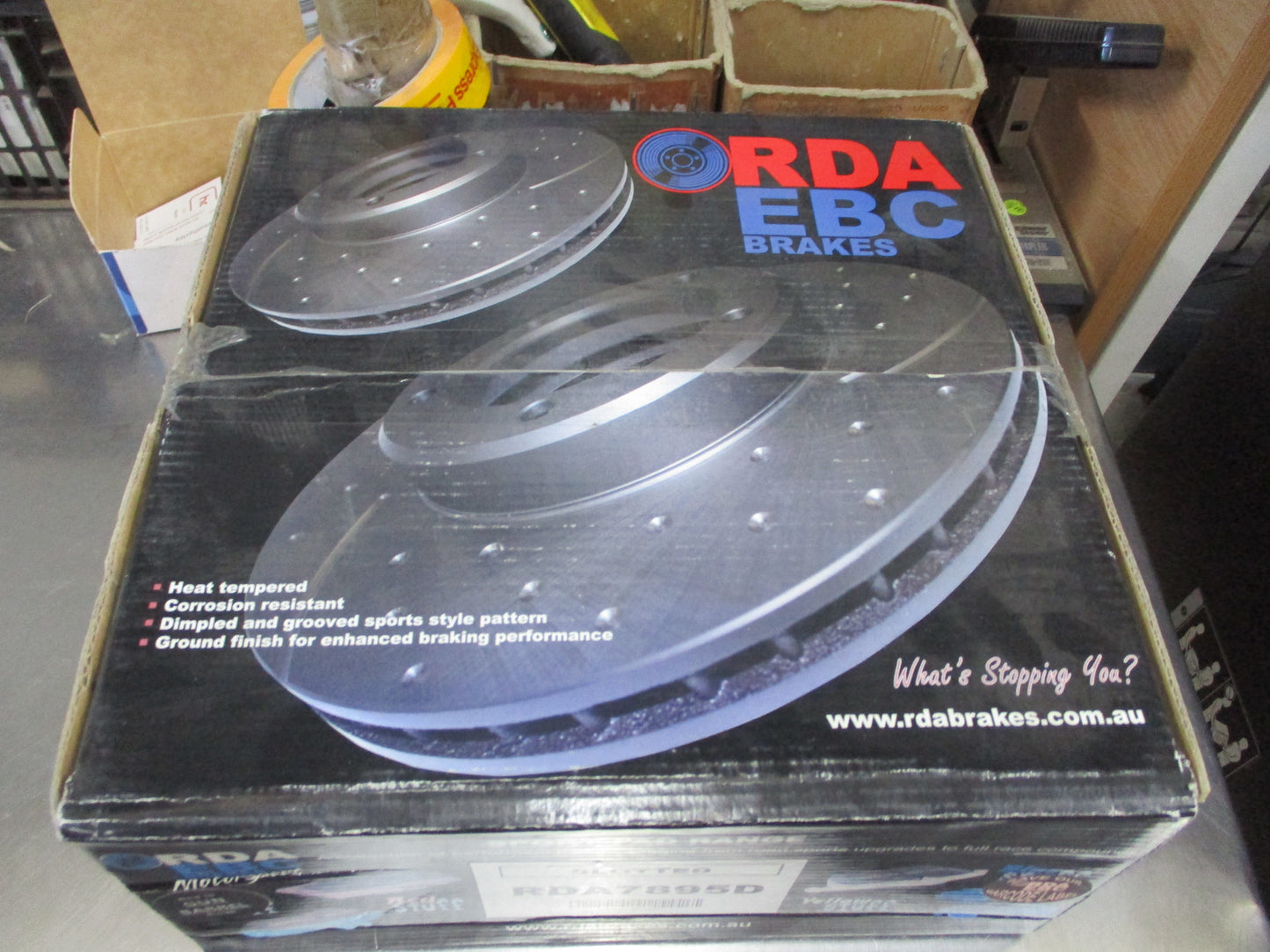 RDA Rear Disc Brake Rotors (Pair) Slotted-Dimpled Suits Honda CR-V New Part.
