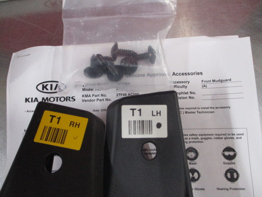 Kia Optima Genuine Front Pair Of Mud Flap Set With Fitting Kit New Part