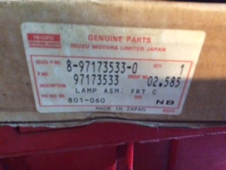 Isuzu/Holden Rodeo Genuine Right Hand Front Indicator Lamp Assy New Part