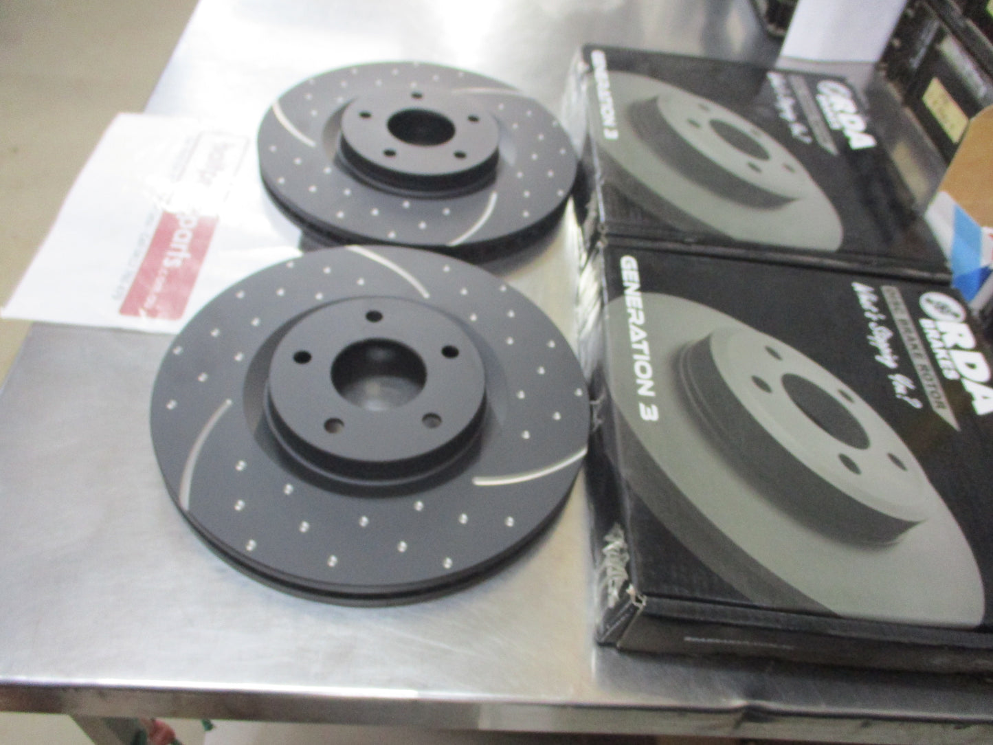 RDA Front Disc Rotors Slotted-Dimpled Suits Renault Grand Scenic New Part