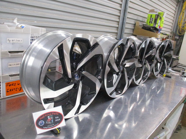 Subaru Forester Genuine Set of 4 Alloy Wheels 18x7J With Centre Caps Used Part