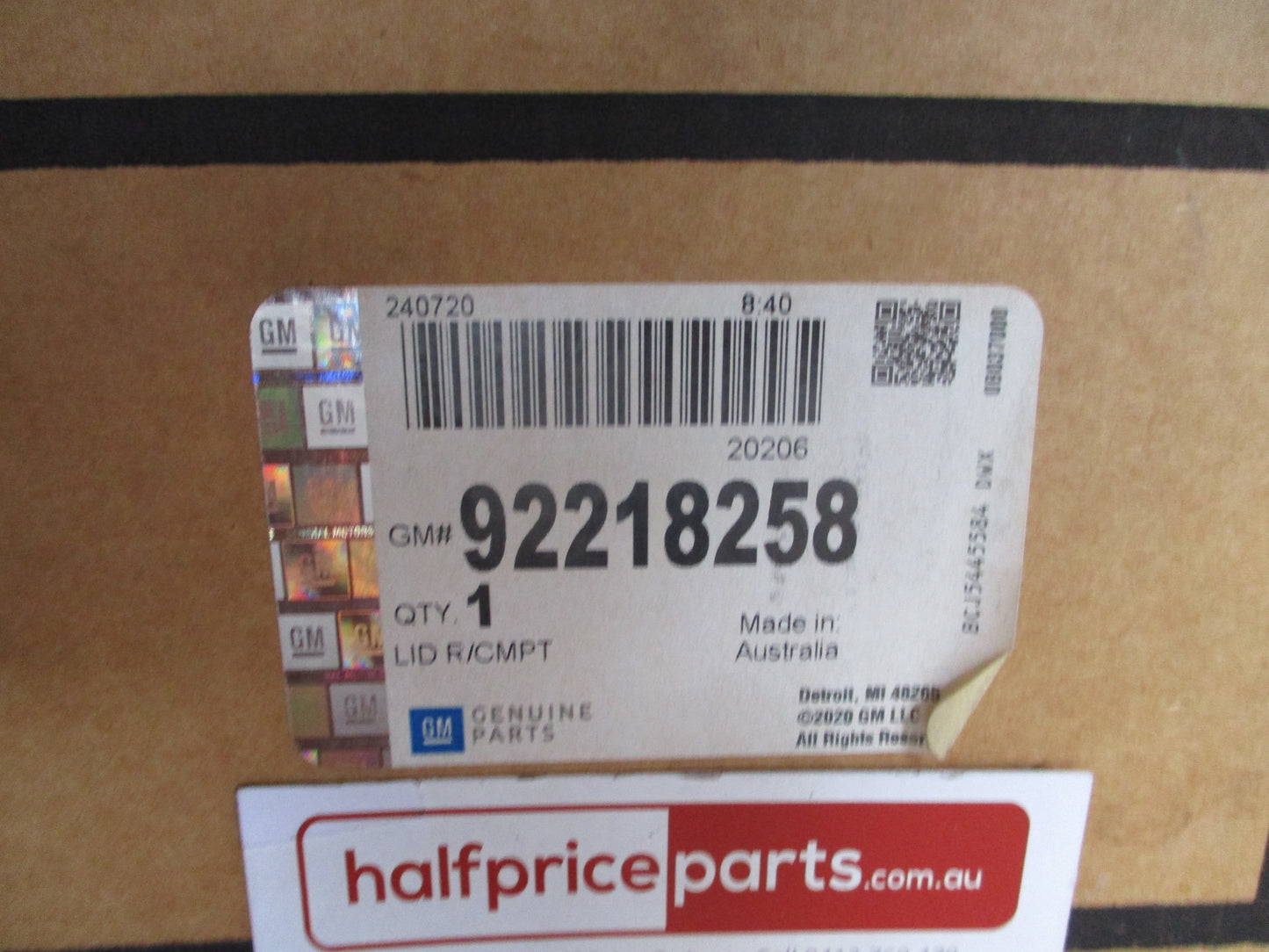 Holden VE SS/SV6 Commodore Genuine Boot Lid With Genuine Spoiler Holes New Part