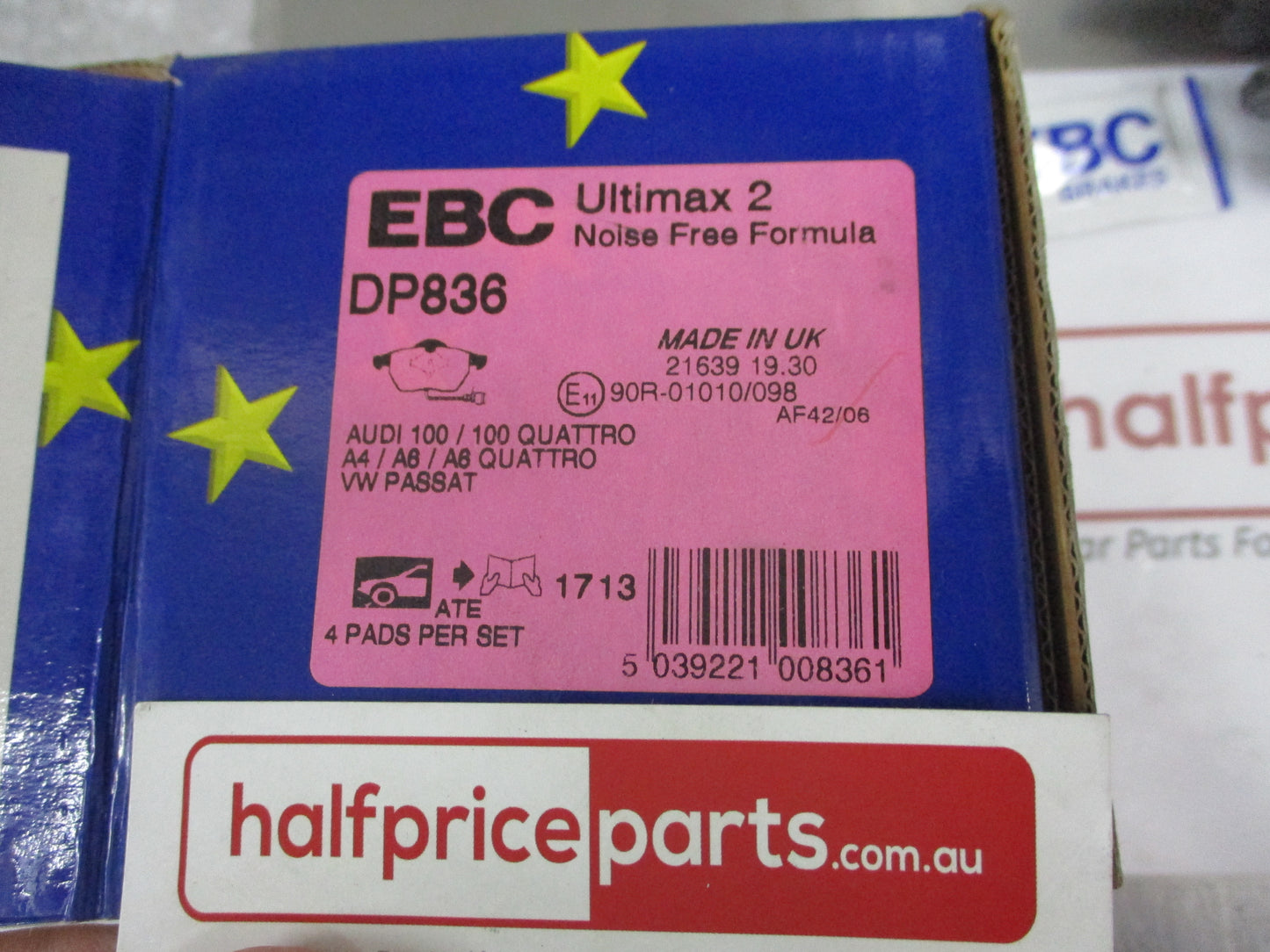 EBC Ultimax Front Brake Pad Set Suits Audi 100/A4/A6VW Passat/Jetta New Part