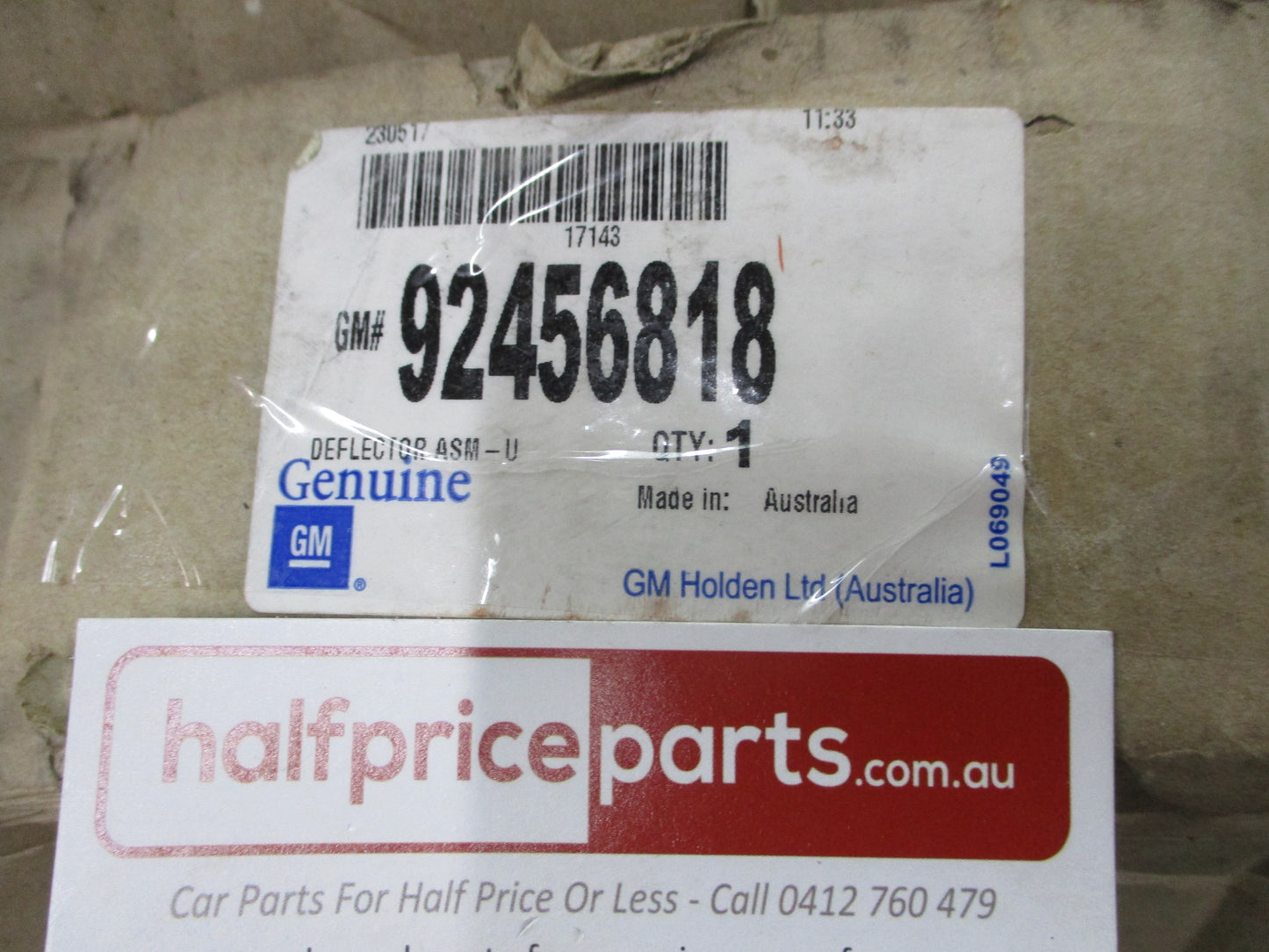 Holden VE-VF SS Commodore Genuine Right Hand Front Lower Air Deflector ASM U/B New Part