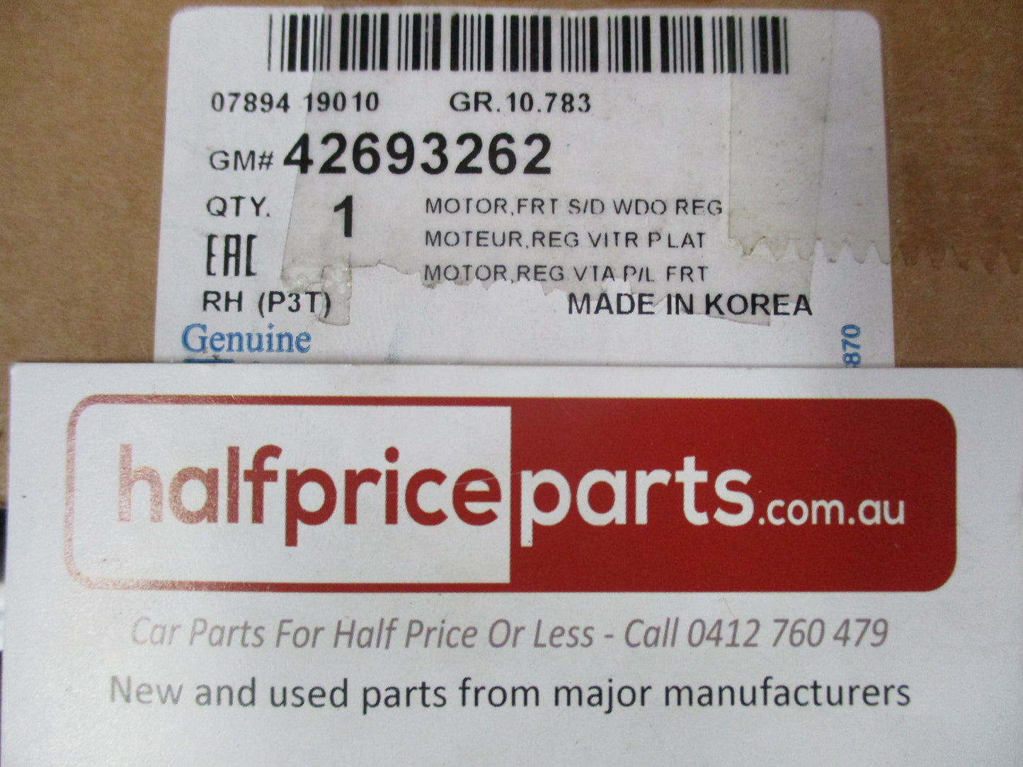 Holden Trax Genuine Front Right Power Window Motor New Part