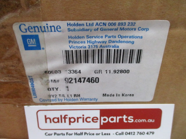 Holden Commodore VY S II Genuine Right Hand Rear Tail Light - New Part