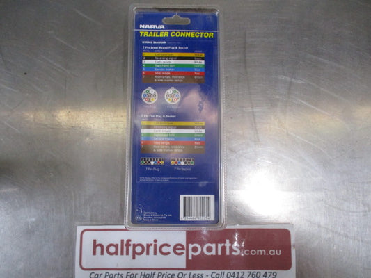 Narva Genuine Trailer Adaptor 7 Flat to 7 Small Round New Part