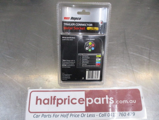 Repco Trailer Connector Metal Socket 7 Pin Small Round New Part