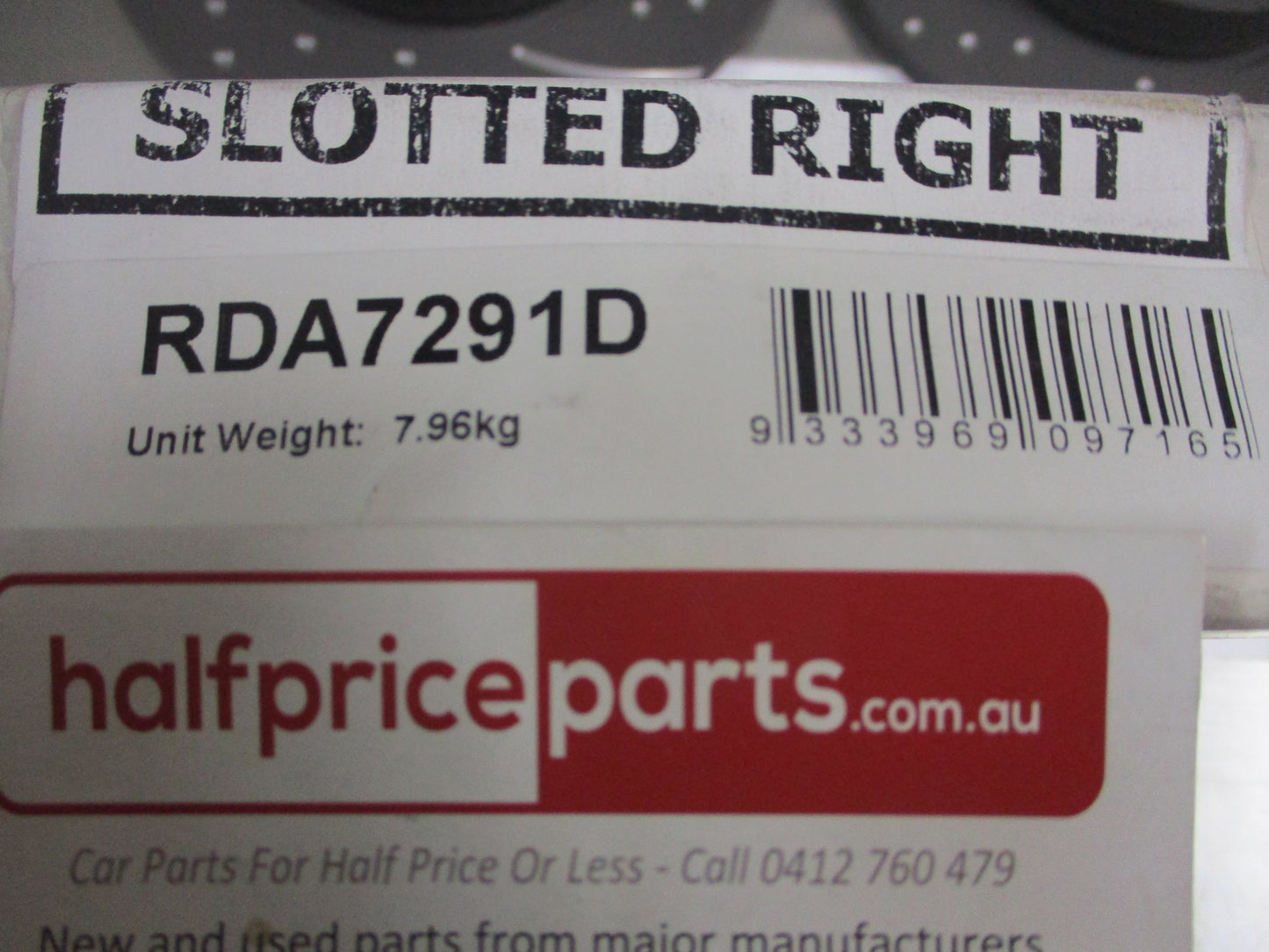 RDA Front Disc Brake Rotors (Pair) Slotted-Dimpled Suits Mercedes Benz A-Class New Part