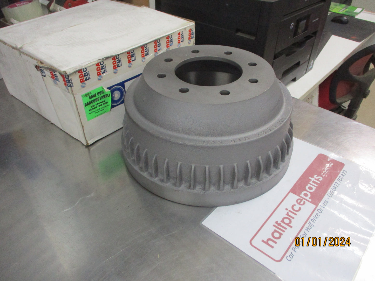 RDA Rear Brake Drum 13 Inch Suits Chevrolet C20 (SINGLE) New Part
