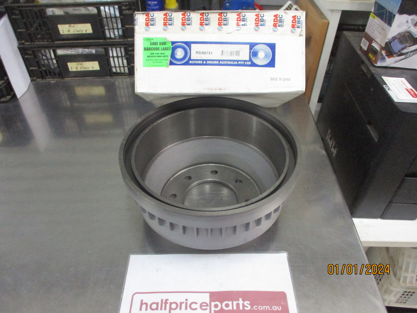 RDA Rear Brake Drum 13 Inch Suits Chevrolet C20 (SINGLE) New Part