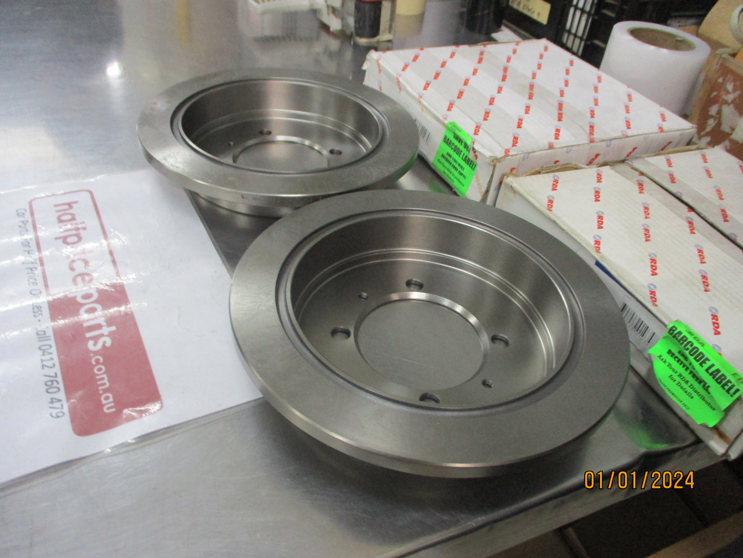 RDA Rear Disc Brake Rotor (Pair) Suits Hyundai Sonata 263mm New Part