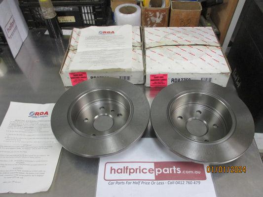 RDA Rear Disc Brake Rotors (Pair) Suits Toyota Avalon New Part