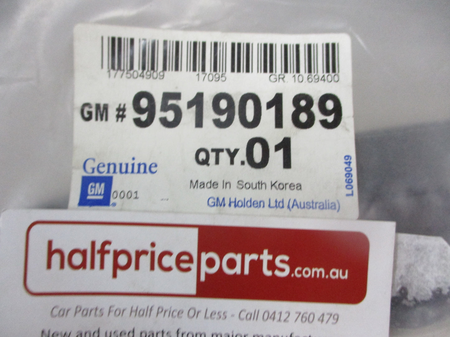 Holden Spark Genuine Left Hand Rear (Passenger) On Body Weatherstrip New Part