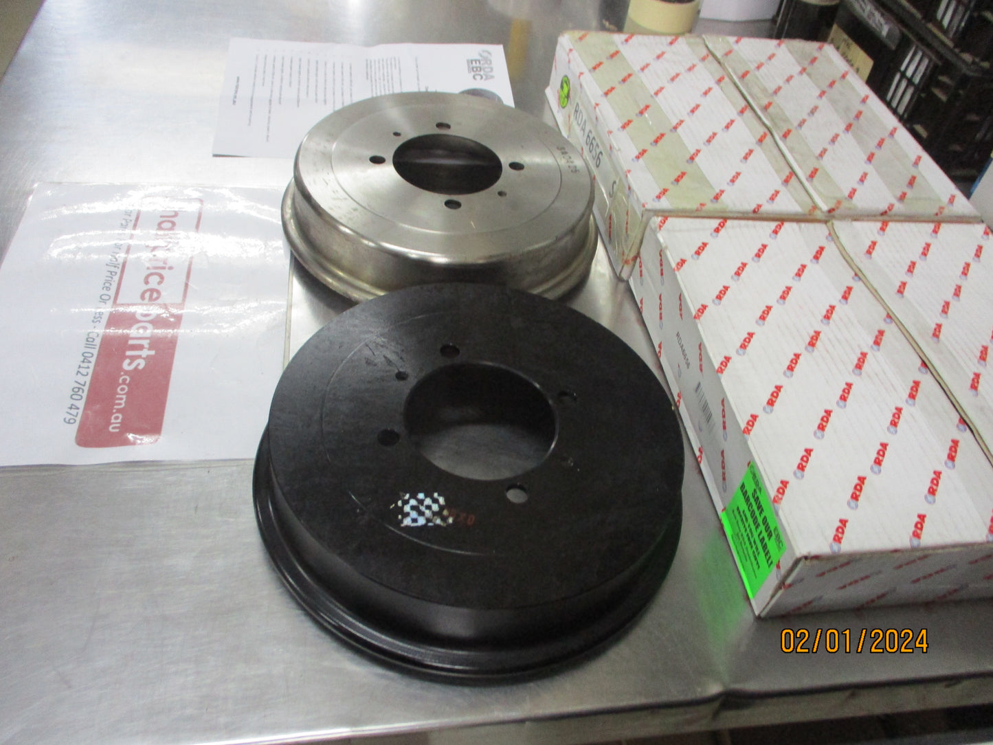 RDA Rear Drum Rotors (Pair) Suits Hyundai Sonata New Part