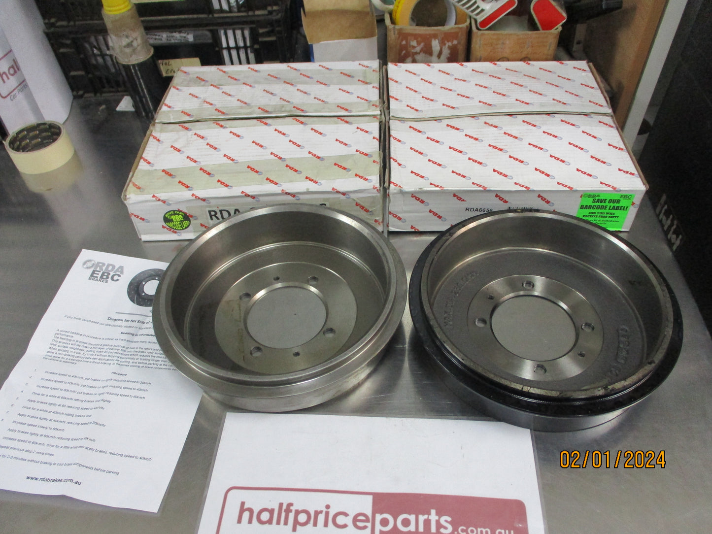RDA Rear Drum Rotors (Pair) Suits Hyundai Sonata New Part