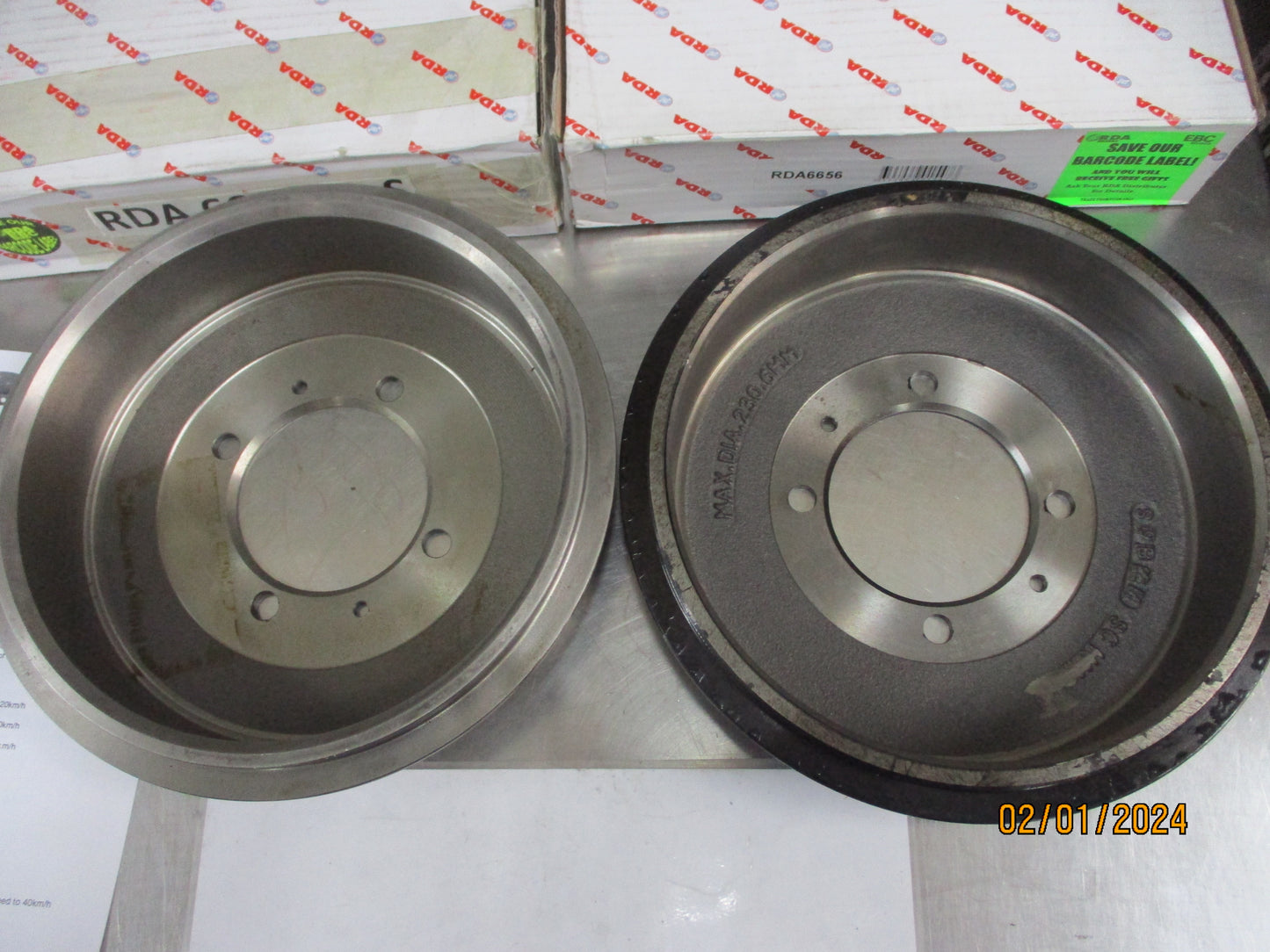 RDA Rear Drum Rotors (Pair) Suits Hyundai Sonata New Part