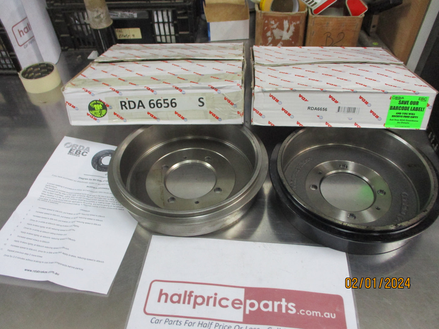 RDA Rear Drum Rotors (Pair) Suits Hyundai Sonata New Part
